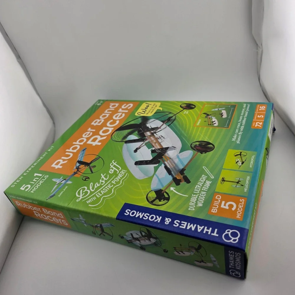 Thames and‎ Kosmos Rubber Band Racers 5 in 1 STEM Experiment Kit New